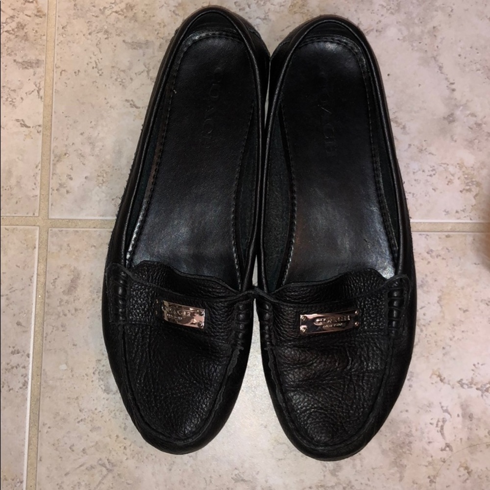 Black Coach loafers.